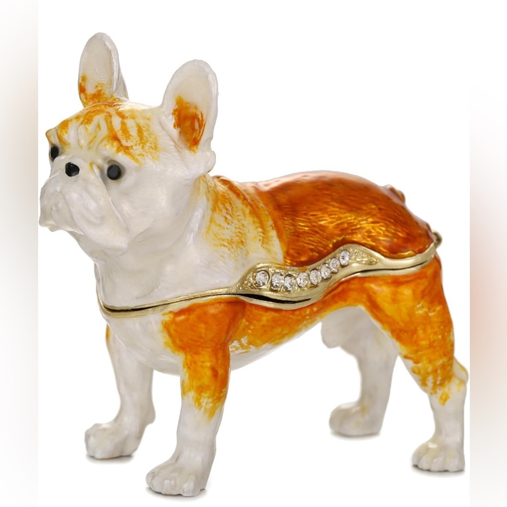 Frenchie Trinket Tchotchke Box NIB